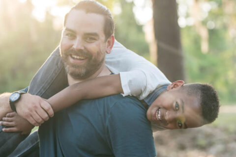 A father picked his kid